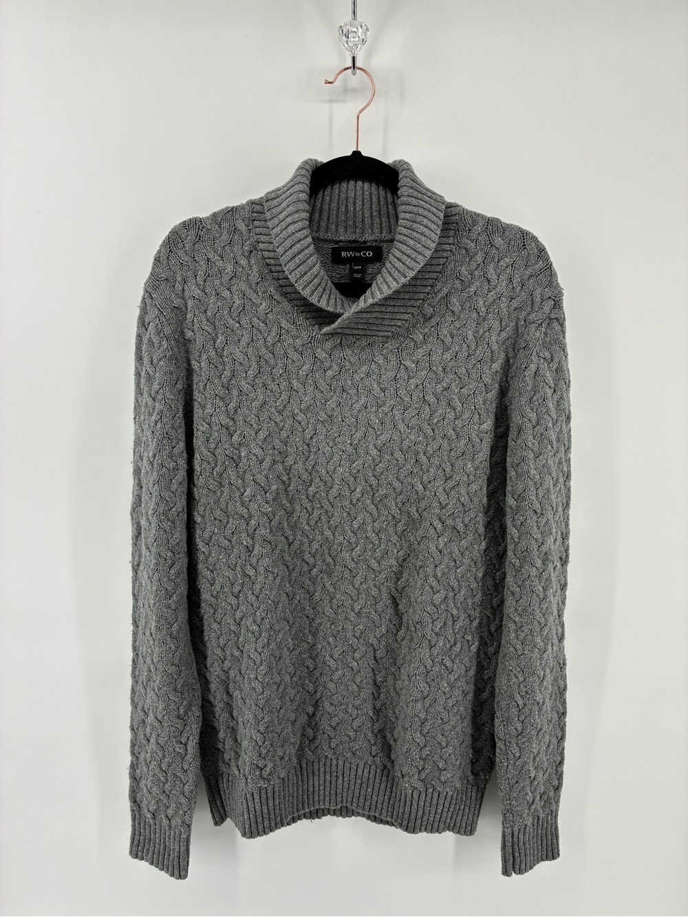 RW&CO. 10% Wool Blend Charcoal Turtleneck Sweater